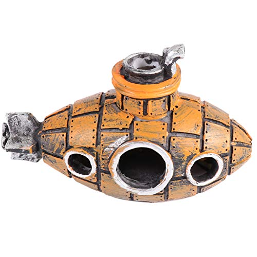 Ornamentos submarinos de aquário POPETPOP – Decorações de naufrágio – Material de resina, decorações