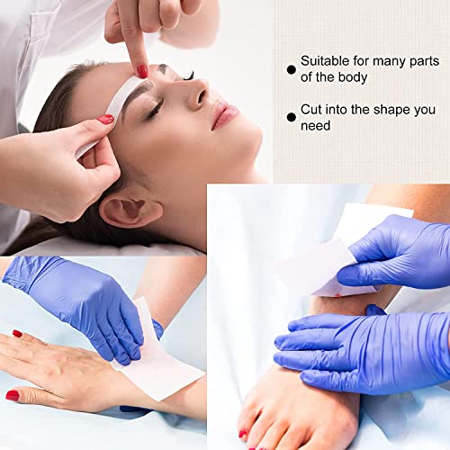 Image of Gypsy Non-woven Body Waxing Strips - 400 Pcs - Pack of 10 - Beige - Hair Removal Wax Strips for Full Body, Face, Legs, Underarms, Facial Eyebrow - Disposable & Anti-Bacterial.
