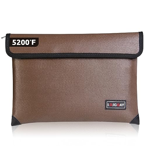 Fireproof Document Bag - With 4200°F Heat Insulated, Waterproof Fireproof Bag With Zipper, 8 Layers Of Functional Materials, Fireproof Money Bag For Cash/Documents/Valuables, Fire Bag 11"X7.7" … #TOP2
