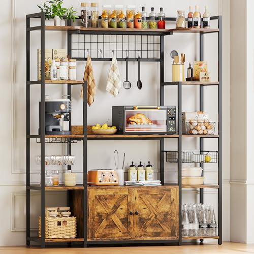 IRONCK Kitchen Bakers Rack with Power Outlet