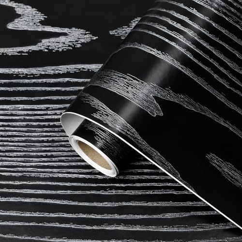 Papel tapiz de grano de madera para encimeras y armarios de cocina moderna 2