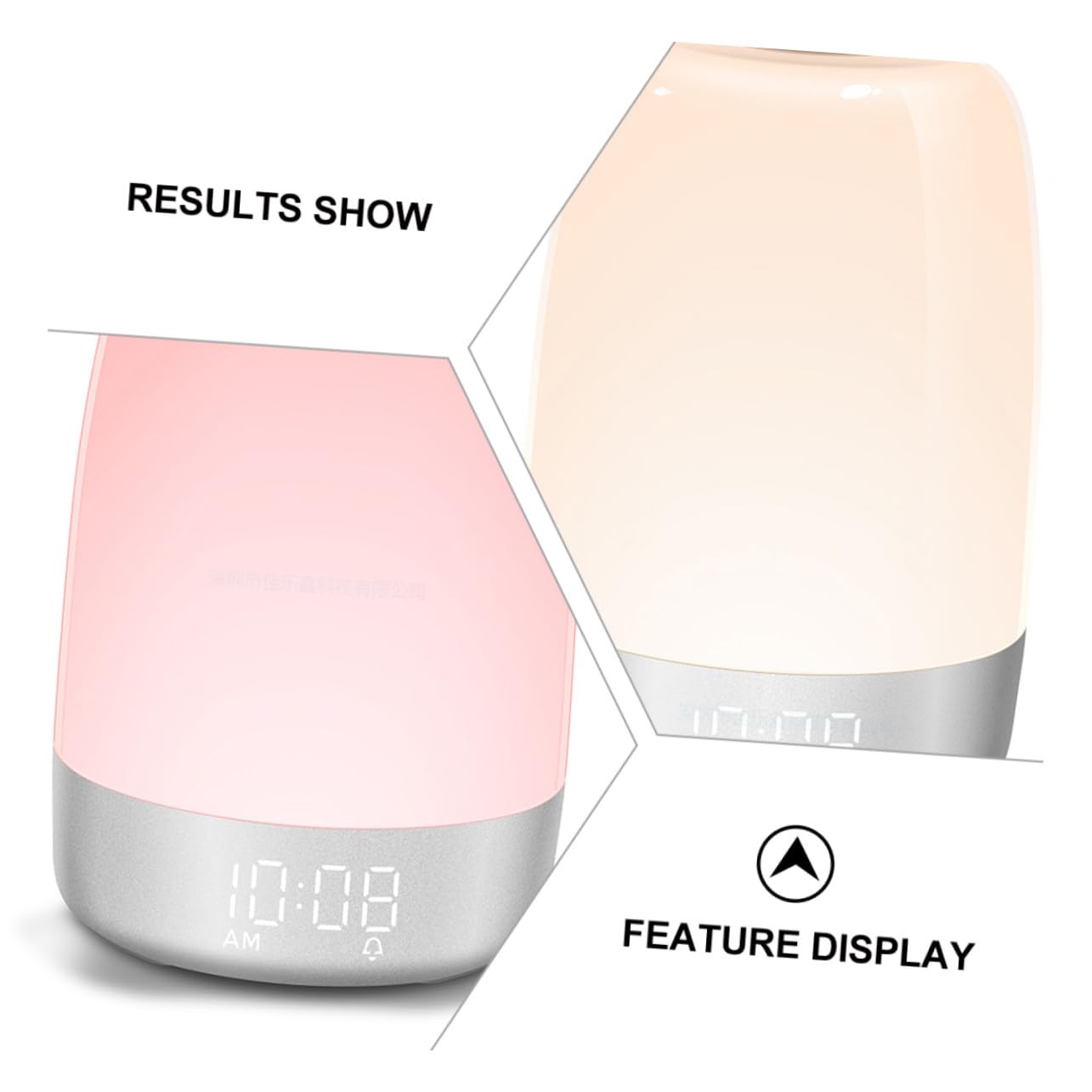 TOPBATHY Lampe de Chevet LED Blanche Minuterie et Éclairage Coloré, Fonction Réveil Tactile pour Chambre à Coucher