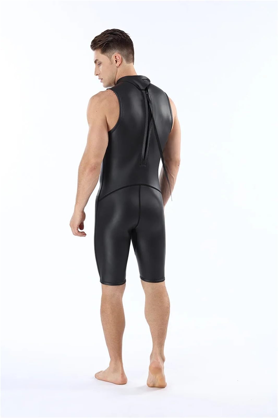 Mutino da Sub Muta da Sub da Uomo da 2 Mm, Corta, Nera, Monopezzo, Senza Maniche, Muta da Sub for Immersioni Subacquee, Surf, Snorkeling, Costume da Bagno Invernale(S)