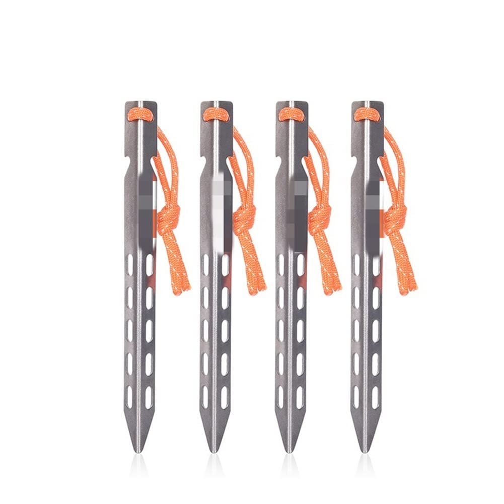 Piquets de Tente en Titane Piquets de Tente de Camping en Plein air Accessoires de Tente Piquets en Alliage d'aluminium Robustes Clous 4/6/8 pièces Accessoires de Tente de Voyage e