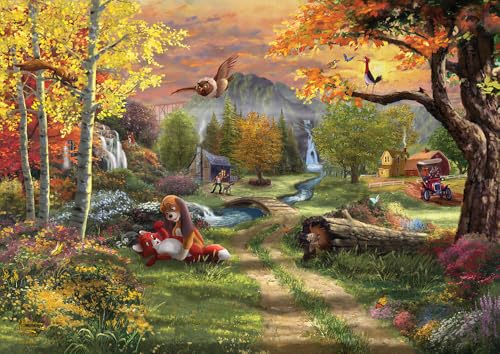 MIGHTYPRINT Disney Thomas Kinkade Studios Fox and Hound 24 x 17 Wall Art