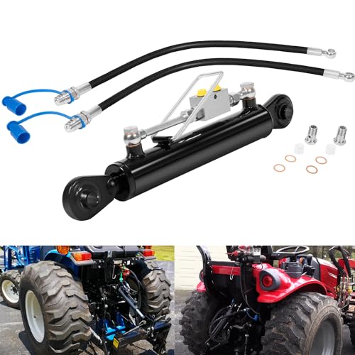Hydraulic Top Link Cat. 1-1 18 1/8 26 3/8 with Locking Block and 2 x HosesSPH320032 for Tractor Excavators and Class 1& 2 Equipment