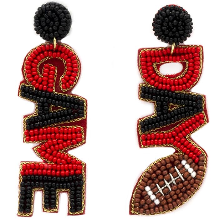 Beaded Game DayPost Earrings Handmade Game Day Earrings College Sport4