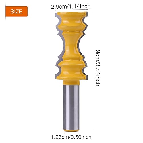 Miniatura 2 de Broca de fresadora de corona, broca de fresado de 1/2 pulgada, riel de silla para herramienta de carpintería