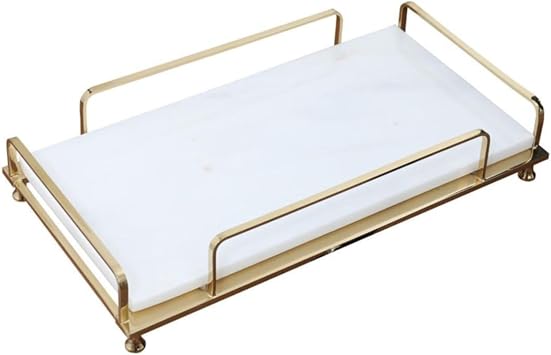 Mayaglory Vogue Serisi Do al Mermer Ta  Tepsi Gold Renk 7641