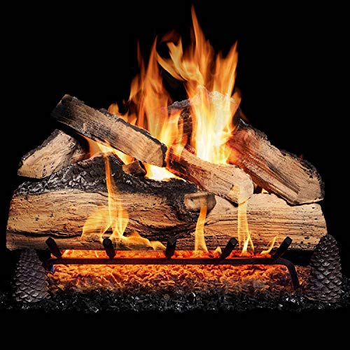 GasLogGuys 18 Inch Grand Mountain Split Oak Vented Natural Gas Log Set +