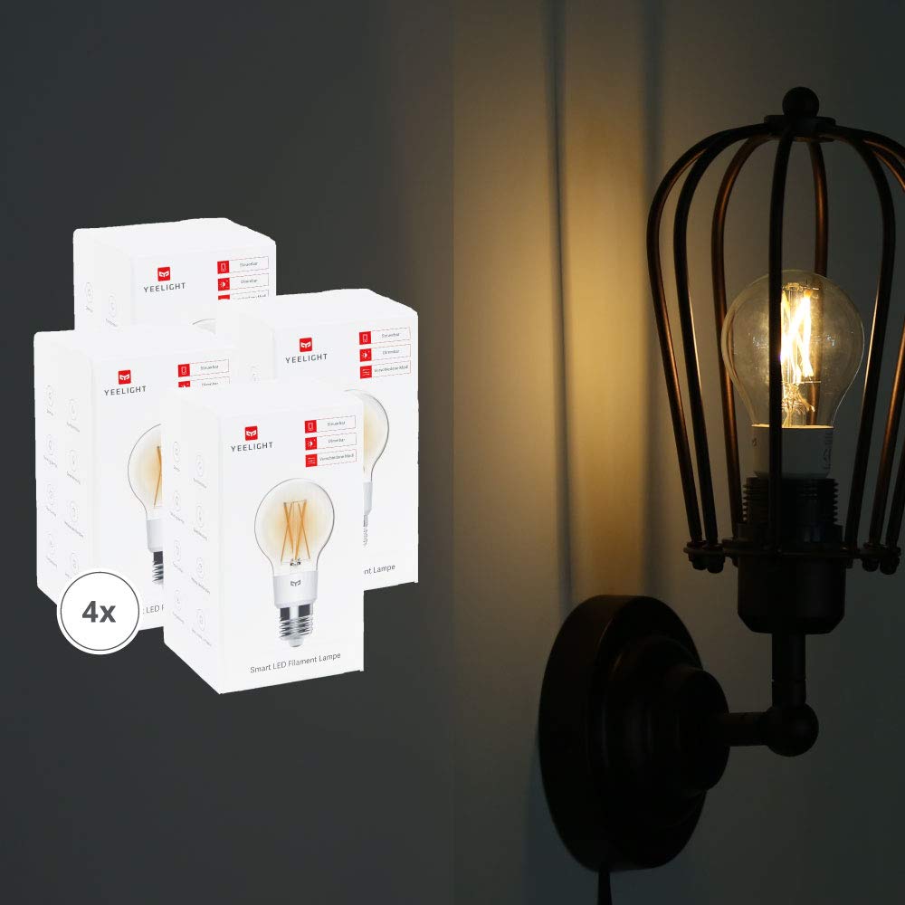 YEELIGHT Smart Bulb Set 4F | Yeelight | EU Version | E27-Set 4X Filament, white, AUT::1778