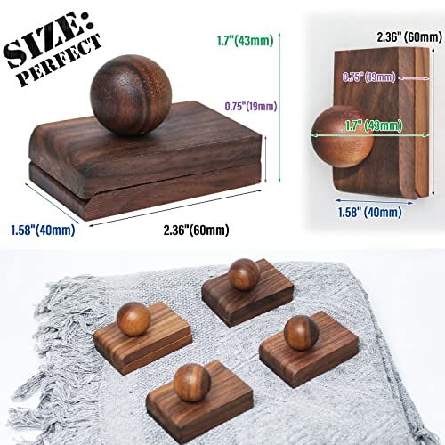 Anfu Wall Clip For Quilt, Wall Clip For Blanket, Wooden Wall Clip For Hanging And Display Tapestry Blanket Fabric Quilt Rug (4, Walnut) #TOP4