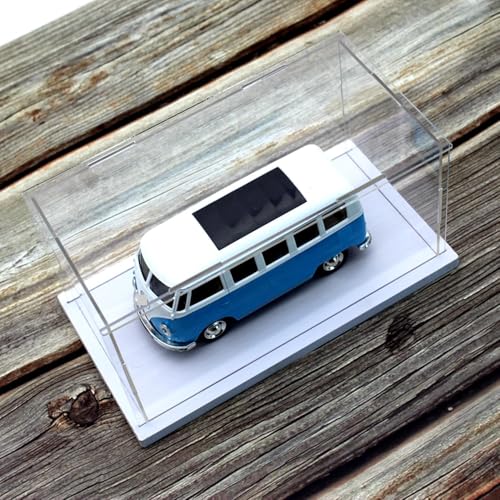 Image of Clear Acrylic Display Case - Self-Assemble Cube Box with White Base | Dustproof Protection Showcase for Collectibles, Figures, Models, Toys & Memorabilia (8x6x6)