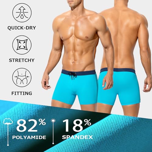 Arjen Kroos Mens Swim Trunks Quick Dry Swim Briefs Color Block Swimwear Bathing Suit with Drawstring2