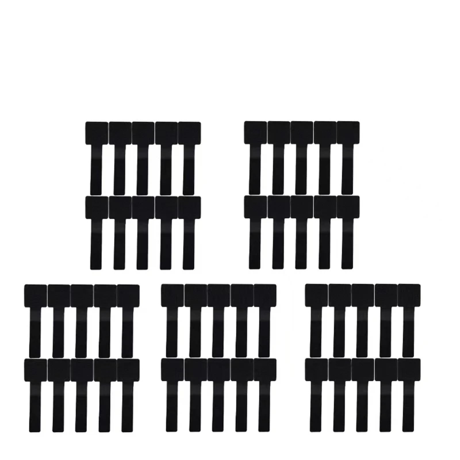 Chrklio 50Pcs Black Cable Ties New Reusable Cable Ties: Self-Adhesive & Adjustable