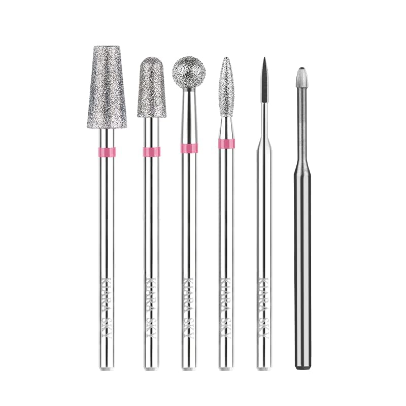 KIARA SKYCuticle Bit Bundle - 6 Piece Set | Diamond Cuticle Drill Bits
