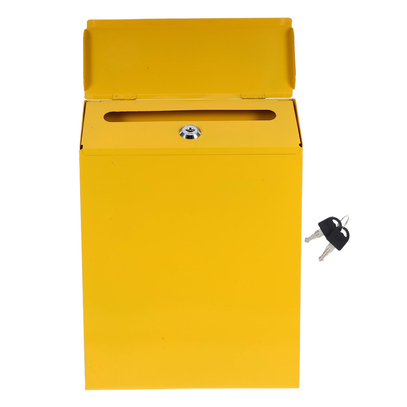 Buzón de hierro YARNOW decorativo en color amarillo para dar un toque europeo único a tu entrada