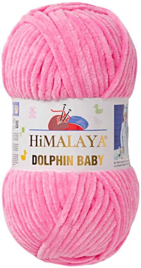 Himalaya Dolphin Baby Yarn Each Skein 100gr 120m Super Bulky Yarn for Knitting&Crocheting Ideal for Cardigans Shawls Blankets Hats and Home Textiles (1, 80309 Pink) — image 1