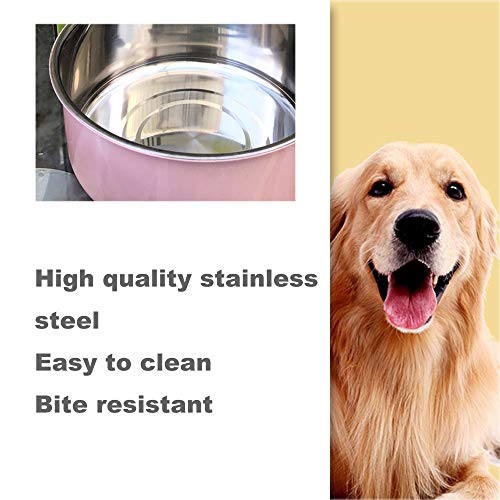 Futternapf für Hundekäfig, aus Edelstahl, zum Aufhängen, für kleine Hunde, 850 ml, 1 Stück