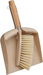 OHPHCALL 1 Set 2pcs Desktop Dustpan Sweeper Broom Portable Tables Mini Broom Desk Broom Brush Outdoor Dustpan Small Dustpan and Brush Set Small Brush Broom Dustpan Set Cleaning Kit Wooden