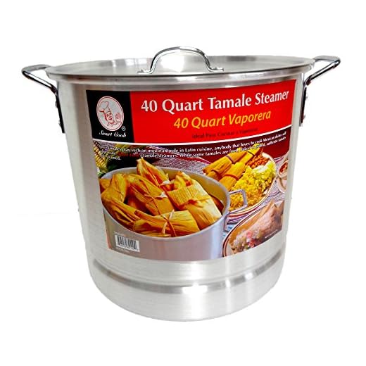 40 Qt Tamale Steamer Vaporera Stock Pot Premium Aluminum Tamalera 10 Gallons