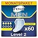 TENA MEN Absorbierende Protektoren, Level 2 - 60 Einlagen im Monatspaket (6 x 10), einzeln verpackt - Hygieneeinlagen für Männer bei mittlerem Harnverlust und Inkontinenz