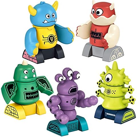 Gifts2U Cute Magnetic Robot Toys,35pcs Magnet Blocks Stacked Freely Decorate in Living Room, Bedside and Bathroom Creative Educational STEM Toy with Storage Box for Children Age 3 4 5 6 Cover