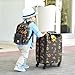 COOLIFE 5tlg Kinderkoffer mit Rucksack, Kindertrolley aus Kunststoff, Kindergepäck, Kinder Kofferset Handgepäck Reisegepäck Hartschalenkoffer für Jungen und Mädchen (Monster, Koffer-Set 5-TLG)