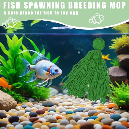 Image of 1PCS Fish Spawning Mop,Fish Breeding Mops Floating for Egg Laying,Decorative Aquarium Grass (1PCS)