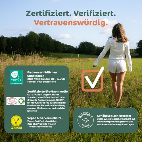 Naty Tampons Mini aus 100% Bio-Baumwolle | Frei von schädlichen Chemikalien | Plastikfrei | Ohne Duftstoffe | Hypoallergen | Gynäkologisch getestet | Natürlicher Auslaufschutz | Vegan | 18 Stück