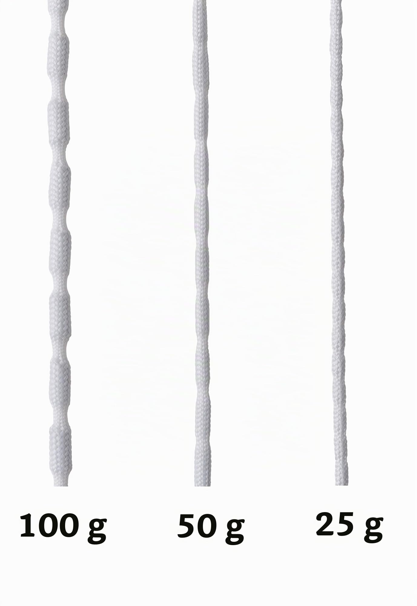 Corde Plombée pour Rideaux IPEA 100 G/MT 5 Mètres Blanc