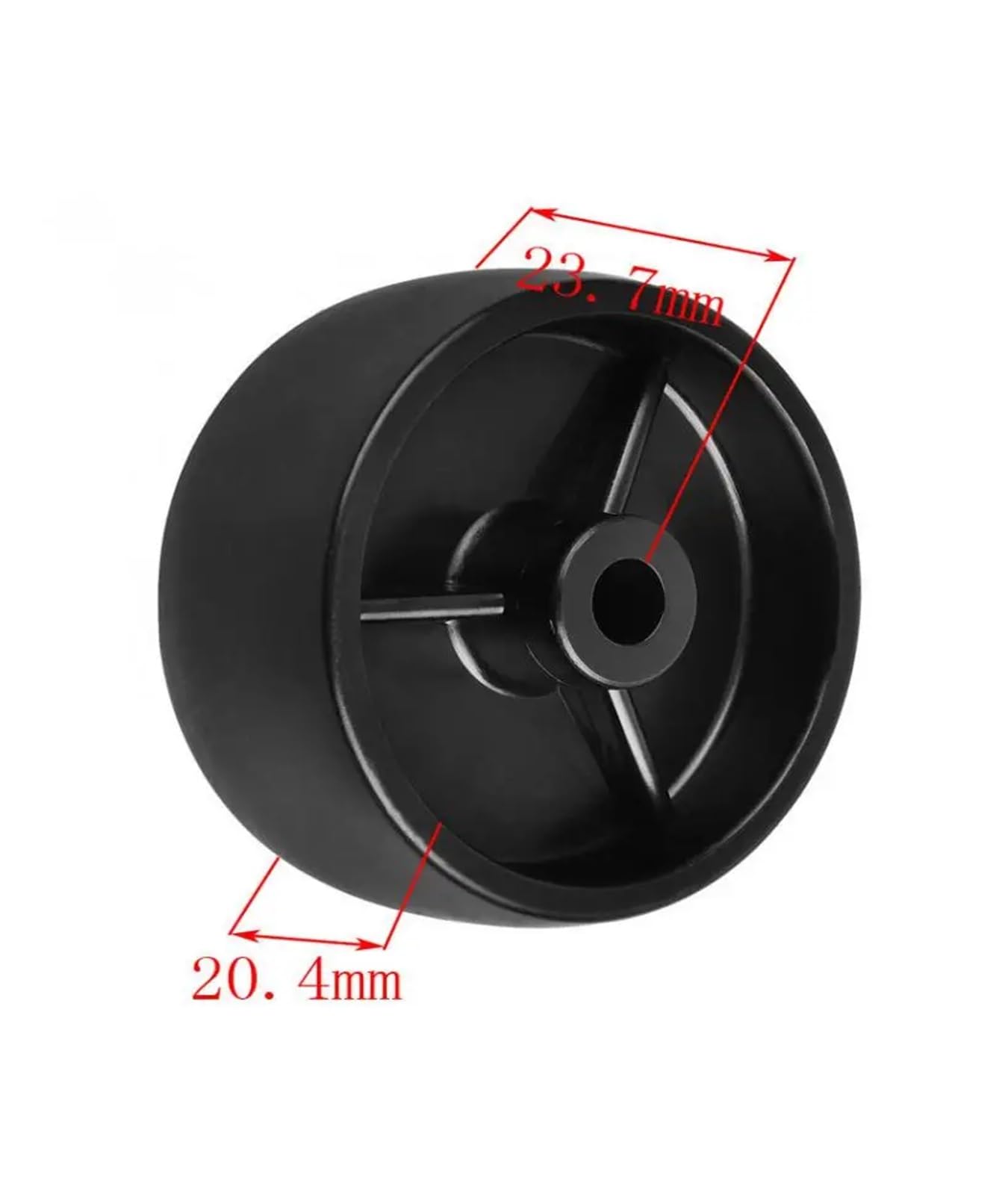 10-pak kółek 5 cm czarny PP pojedyncze koło otwór wewnętrzny 6 cm lekki plastikowy arkusz średnica 5 cm meble