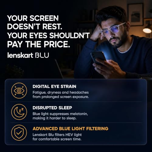 LENSKART BLU Blue Cut Computer Glasses Crystal Transparent - Image 5