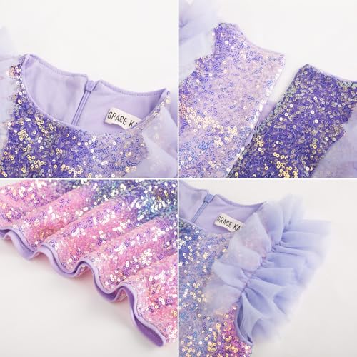 Image of GRACE KARIN Girls Dresses Sequin Party Formal Pageant Dress Tween Girl Birthday Tulle Prom Princess Maxi Dress Size 5-14