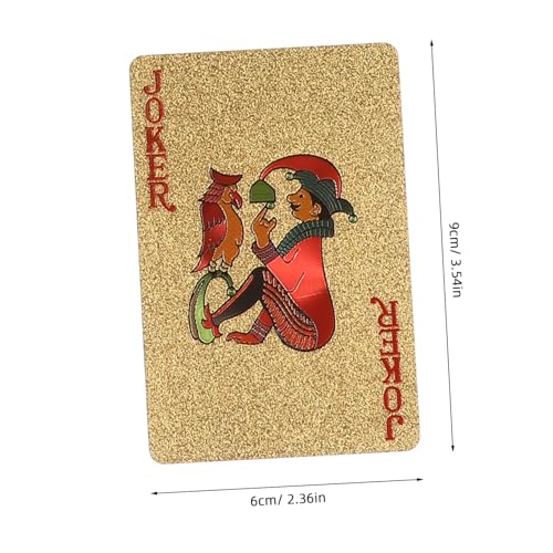 Goldene wasserdichte Pokerkarten aus Professionelle Tragbare Spielkarten Trickfestes Kartenspiel für Familie Party und Spieltisch Leicht und Langlebig – Bild 3