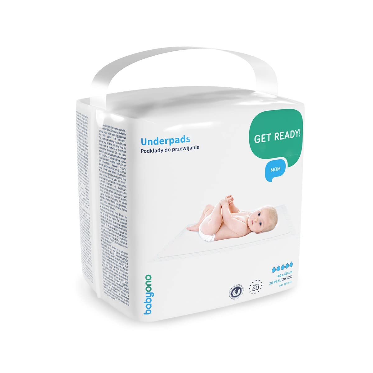 Babyono Podkład do przewijania 40x60 cm 20 szt. biały