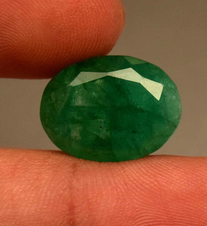 Émeraude naturelle de 16,07 mm, pierre d'exception pour bague
