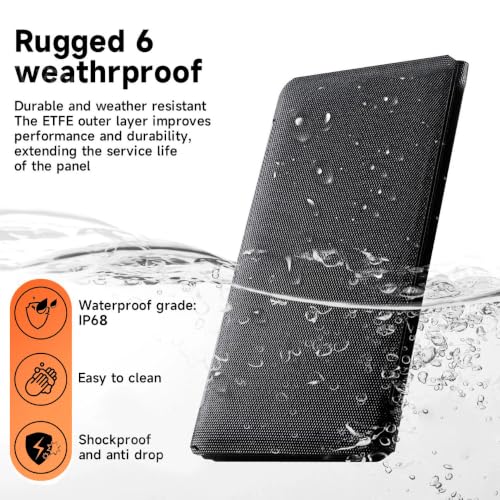 Image of SOKIOVOLA 100W Portable Solar Panel MC-4 Foldable Solar Panel Charger Kits 18V IP68 Waterproof Lightweight and Compact for Small Power Station RV Travel Outdoor Activities