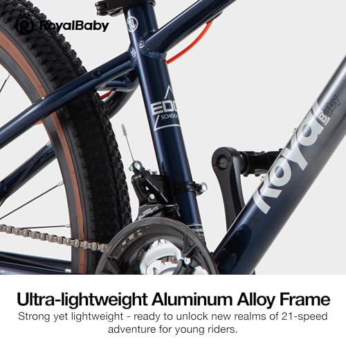 Image of RoyalBaby Kids Mountain Bike for Boys and Girls, Ultra-Light Aluminum 20-26 Inch Wheel Bicycle for 6-14 Years Old Children, 7 /21-Speeds Drivetrain