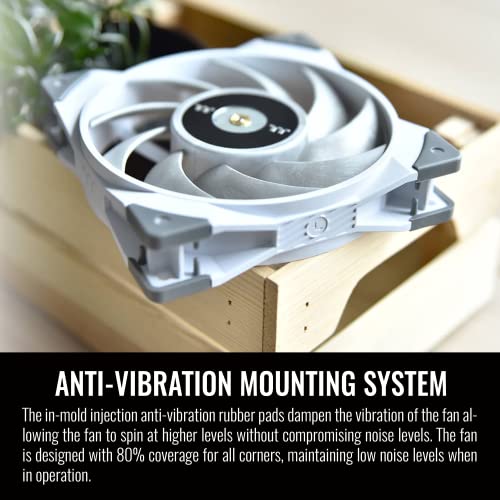 Image of Thermaltake ToughFan 12 White High Static Pressure 2000 PWM, Metal-Reinforced Motor Hub, Gen.2 Hydraulic Bearing 120mm Case /Radiator Fan, Single Pack, CL-F117-PL12WT-A