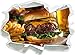 Produktbild Stil.Zeit Saftiger Chili Cheese Burger, Papier 3D-Wandsticker Format: 62x45 cm Wanddekoration 3D-Wandaufkleber Wandtattoo