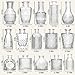 Arme 16Pcs Glass Bud Vase Set，Small Flower Vase for Centerpieces，Clear Bud Vases in Bulk， Mini Vintage Vase for Rustic Wedding Decorations