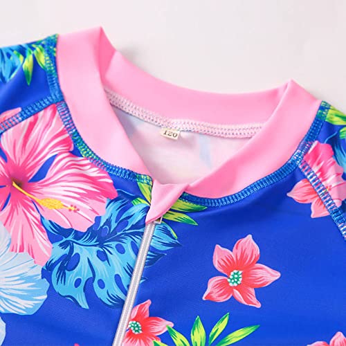 Toddler Girls Long Sleeve Floral Printing Beach Bathing Suit Girls Swimwear Swimsuit Guard Swimsuit4
