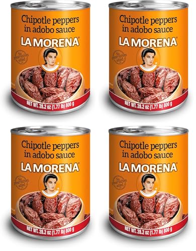 Image of La Morena Chipotle Peppers in Adobo Sauce 28 oz (Pack of 4)