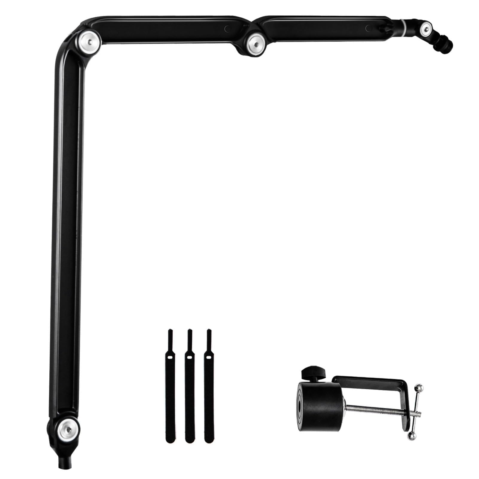 CROWNSHOP Microphone Boom Arm AK-65 Mic Arm Desk Adjustable Compact Mic Suspension Microphone Stand Mic Stand Boom Scissor Arm Stand for Mics