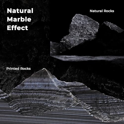 Image of AMOLEN Rock PLA Filament 1.75mm, Dual Color Marble PLA 3D Printer Filament 1kg Spool (2.2lbs), 3D Printing Filament Dimensional Accuracy + /- 0.02 mm, Fit Most FDM Printer (sedimentary Rock)