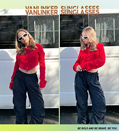 VANLINKER Thick Wrap Around Sunglasses for Women Men Y2k Futuristic Fashion Eyeglasses VL96972