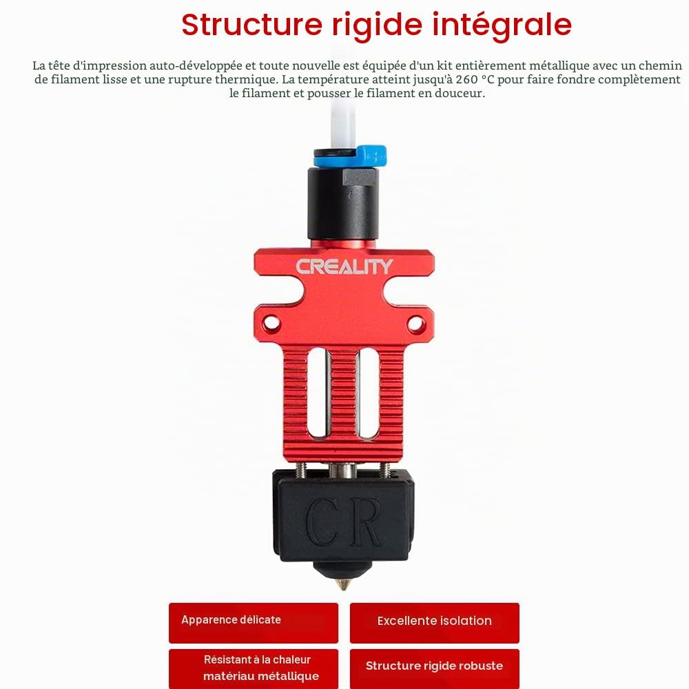 Creality CR6 SE Kit extrudeuse Hotend avec 2 buses supplémentaires de 0,4 mm pour imprimante 3D CR-6 SE/Max/CR-5 PRO avec cartouche chauffante, thermistance