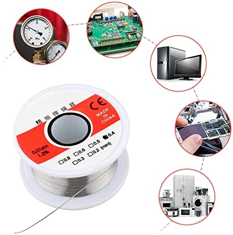 Miniatura 6 de Soldadura, soldadura de alambre de soldadura de uso general con núcleo de colofonia para reparación eléctrica, estaño de flujo de soldadura 1.76 oz