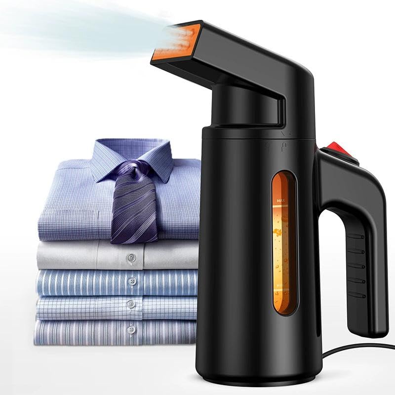 El Mejor Listado de Planchas de vapor verticales para viaje , tabla con los diez mejores. 41 Plancha a Vapor para Ropa, Plancha de Vapor Portátil de 750W con Tanque de Agua de 180ml, para Prenda y Tela Delicada,Compacta para Viaje o Casa (Negro)